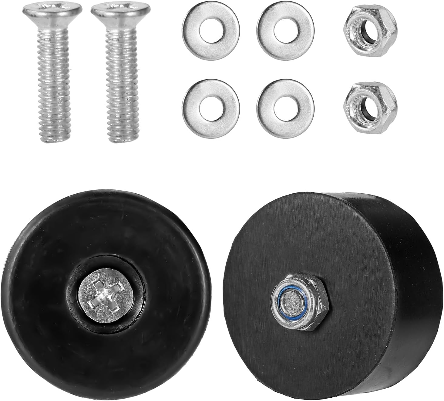 2pcs Heavy Duty Rubber Foot, Heavy Duty Rubber Foot Pads with Screws Kit Anti Vibration Feet for Generators Pressure Washers Air Compressors Accessories