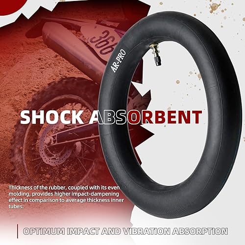 Miniatura 4 de AR-PRO - Paquete de 2 tubos interiores para motocross de 3.00/3.50-12 pulgadas con vástago de válvula TR4, tubos interiores de repuesto