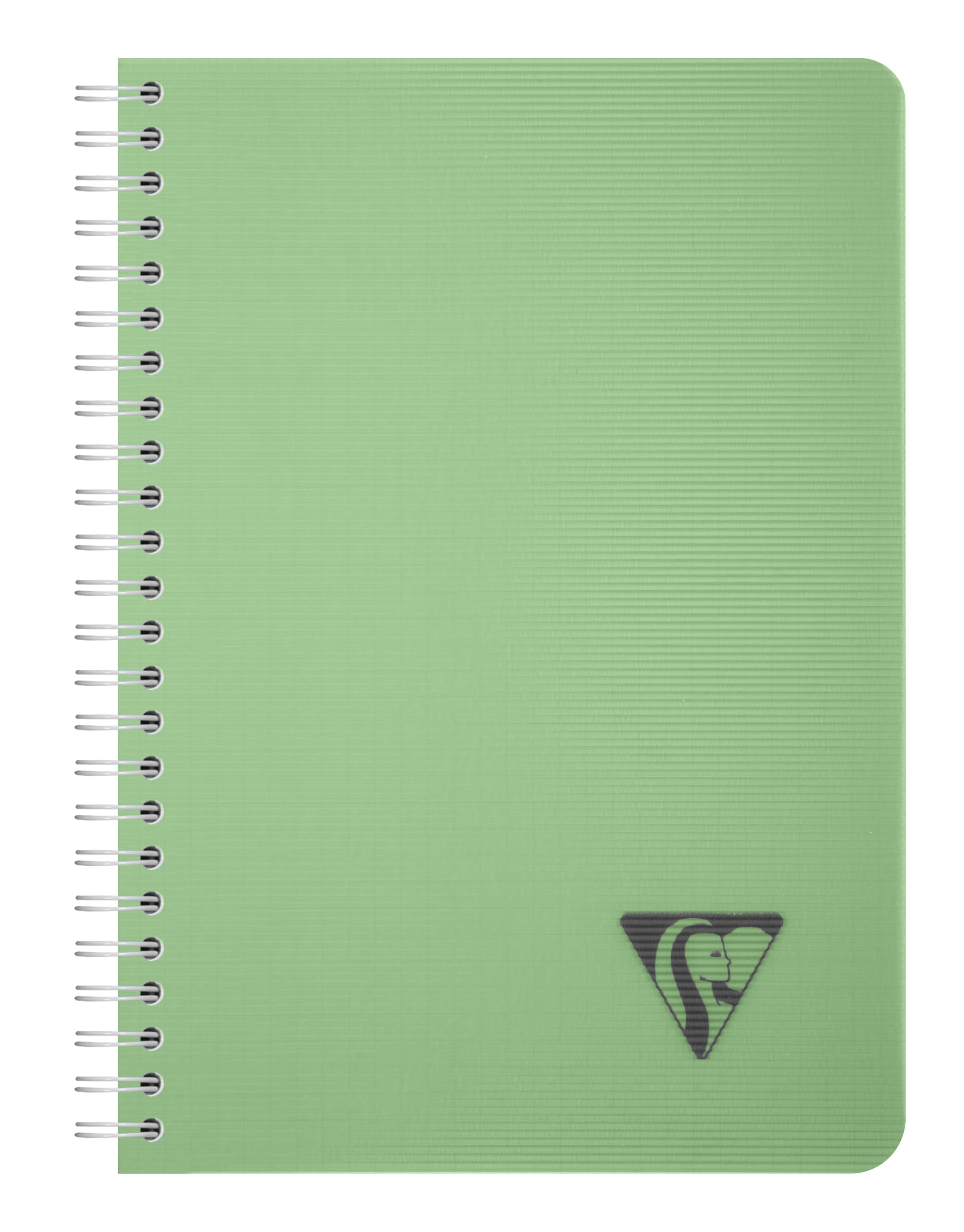 Clairefontaine 327501C LiniColour ESSENCE Spiral Notebook - A5 14,8x21 cm - 180 Small Squares Pages - White Paper 90 g - Transparent Polypro Cover - Sage Green