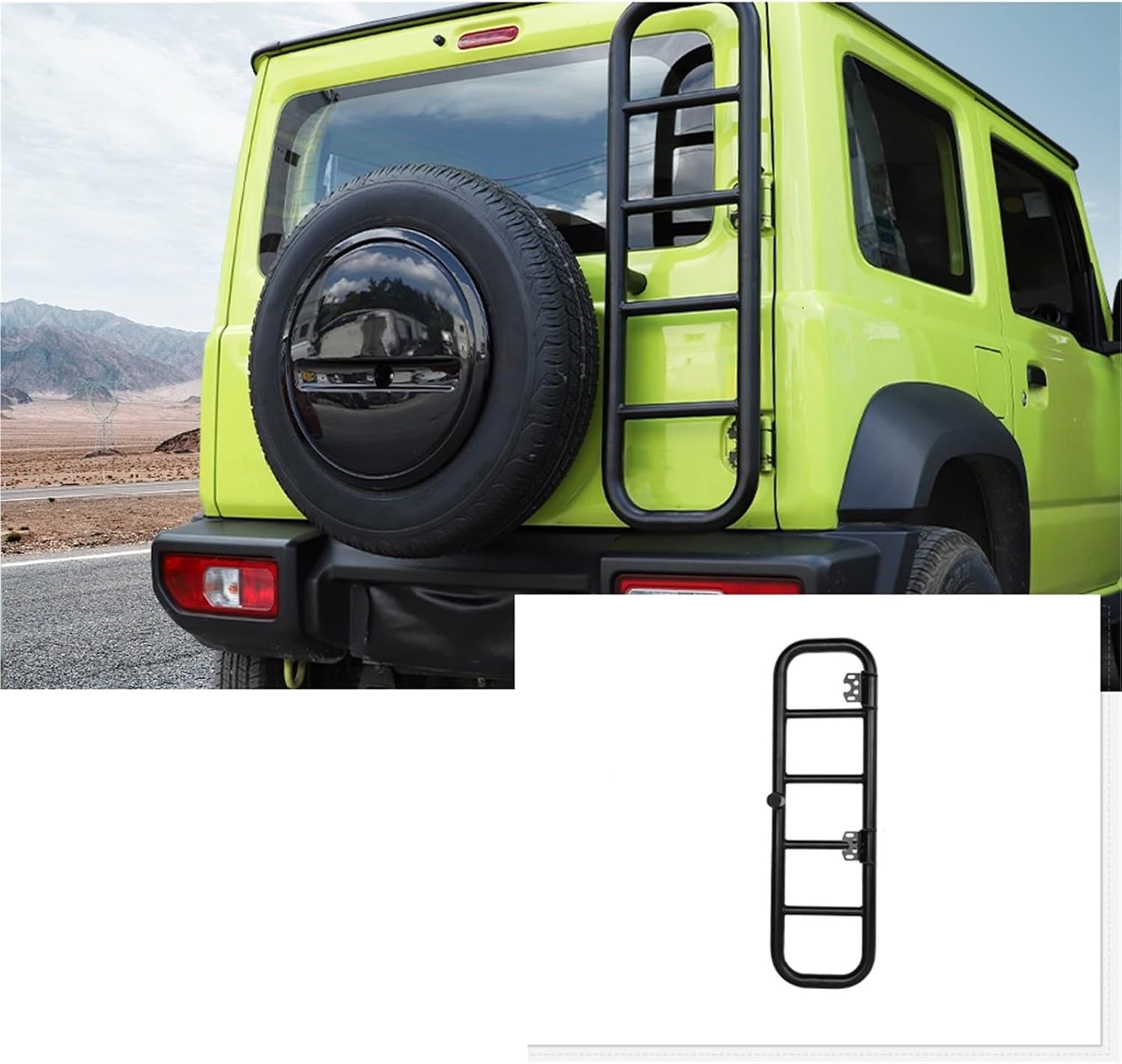Car Climbing Ladder Rear Door Tailgate Rack Protection Frame Compatible with Suzuki Jimny 2019-2024 Accessories