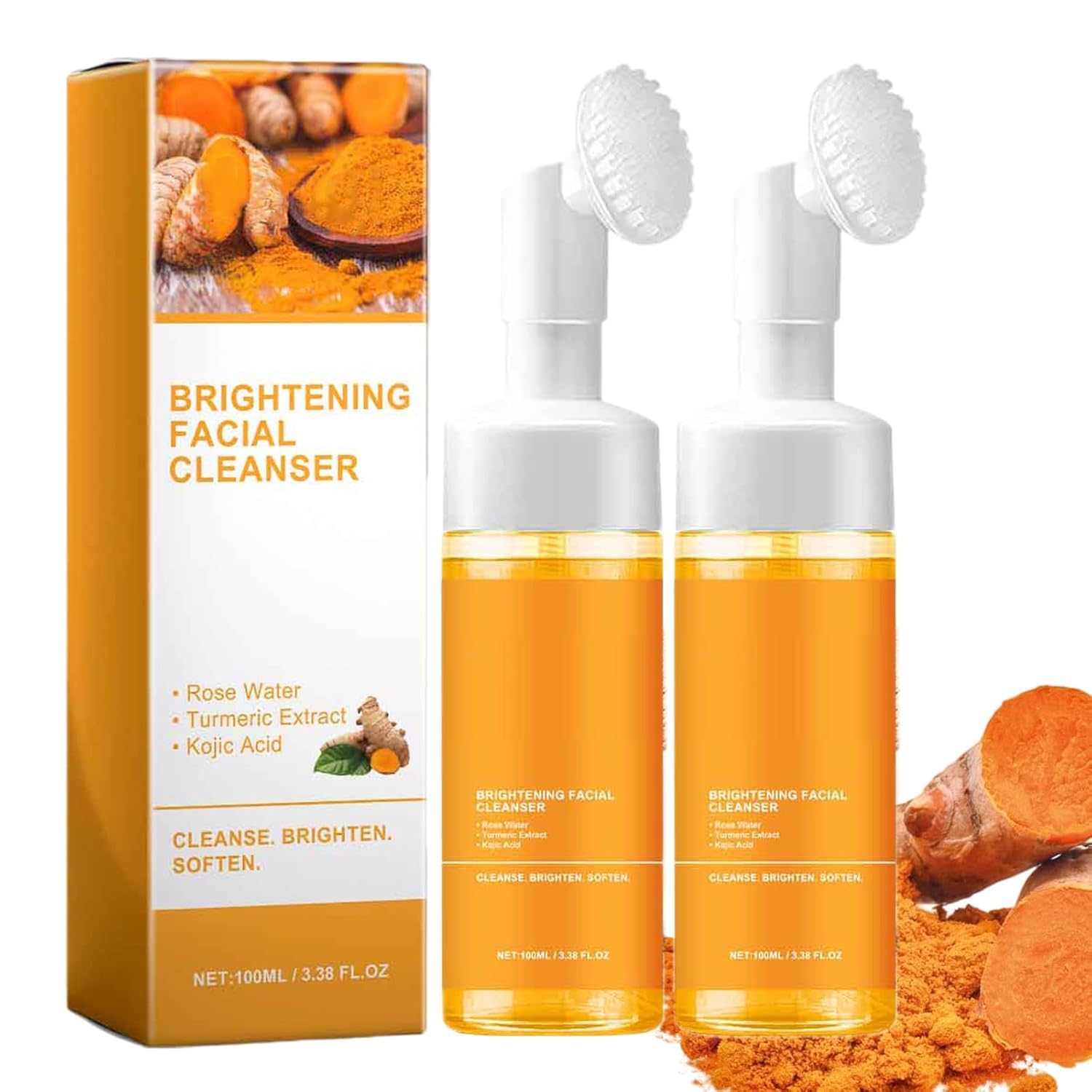 Nettoyant visage au curcuma moussant pour votre routine fraîcheur du matin