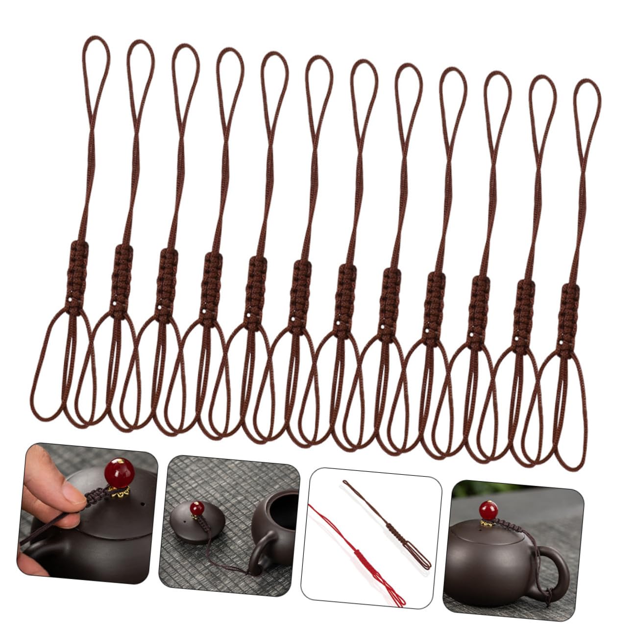 BESPORTBLE Cuerda Protectora 100 Piezas para Tetera de Poliéster Resistente y Fácil de Usar para Uso Diario y Personal en Teteras Tapa