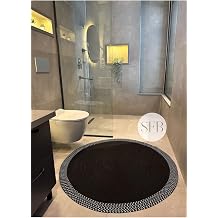 J t, Banyo Paspas , Mutfak, Yolluk Hal  Kilim, J t kilim, Bohem Paspas,  skandinav Hal , Hediyelik, 90 x 90 Siyah
