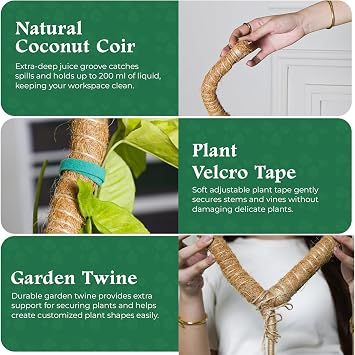 2 Pack 30 Inch Moss Pole for Plants, Moss Poles for Climbing Plants Monstera, Handmade Coco Coir Plant Pole, Monstera Plant Support for Plant Grow