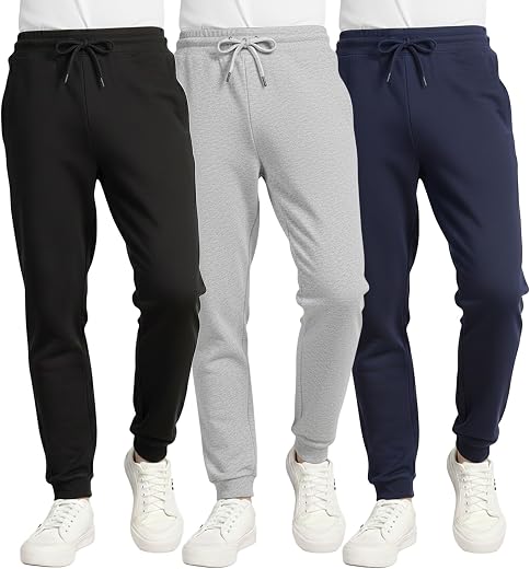Crazy Guy Boys Trackpant Combo Pack of 3 with Drawstrings &amp; Ribbed Cuffs | Cotton Boys &amp; Girls Joggers | Side Pockets Soft...