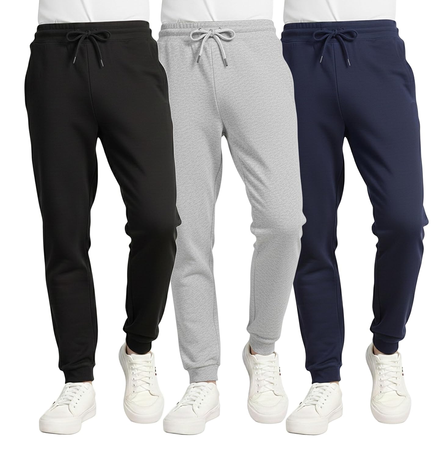 Crazy Guy Boys Trackpant Combo Pack of 3 with Drawstrings & Ribbed Cuffs | Cotton Boys & Girls Joggers | Side Pockets Soft...