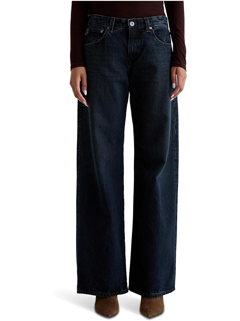 Navy AG Adria Low Rise Baggy Wide Leg In 2 Years Prose
