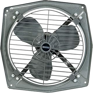 Usha Aeroclean 230 mm (9‑Inch) Exhaust Fan | Goodbye Oil & Dust Lacquer Coating | 100% Copper Motor | Scratch‑&‑Stain‑Resistant | Aerodynamically Balanced Blades | 2‑Year Warranty| Metallic Grey