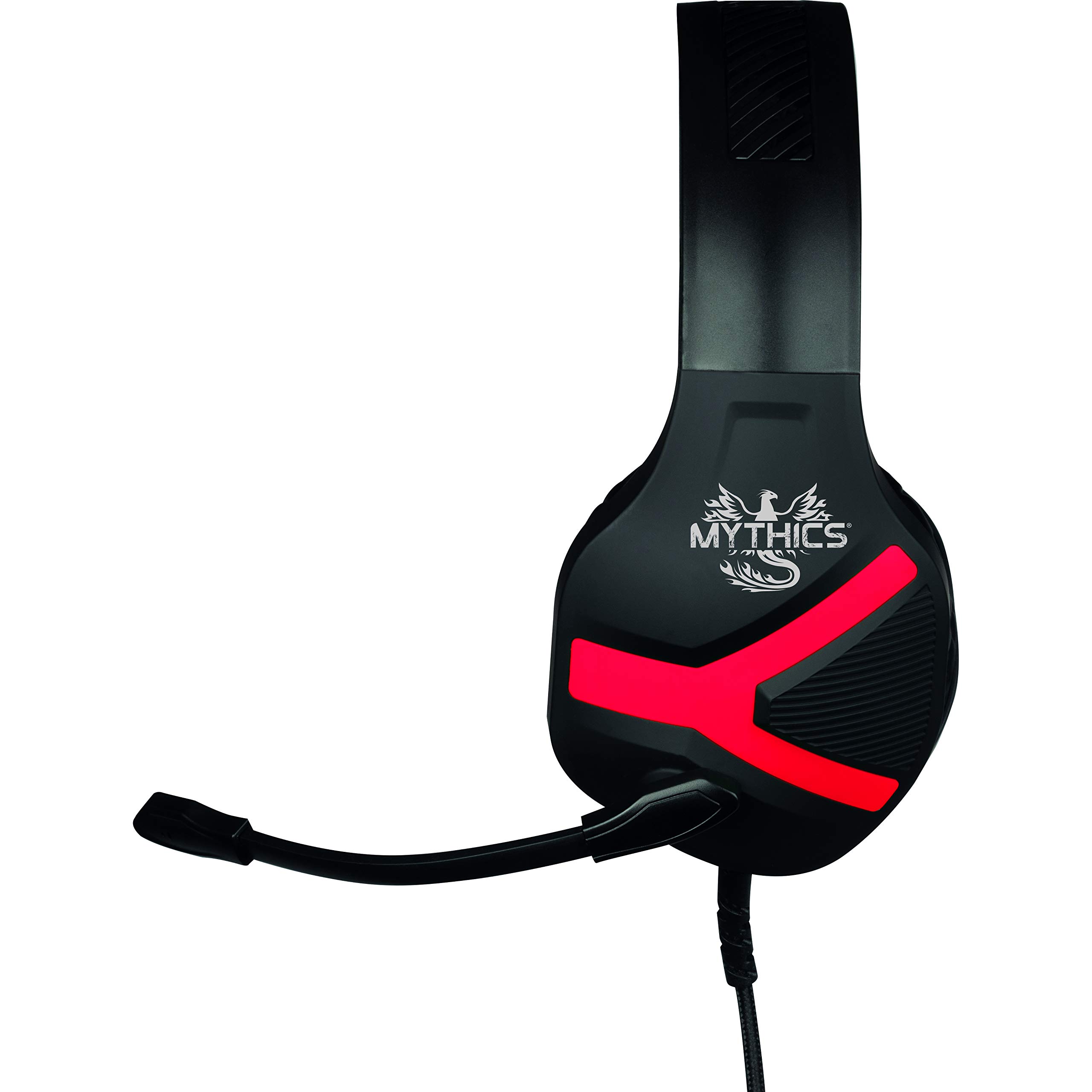 Konix Mythics Auriculares Gaming con Cable Nemesis para Nintendo Switch - Micrófono de 45° - Cable de 1,5 m - Conector Jack de 3,5 mm - Negro y Rojo