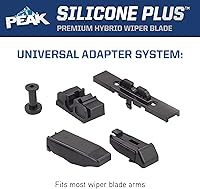 Vista 7 de PEAK Silicone Plus - Escobilla limpiaparabrisas híbrida de 18 pulgadas para todo clima, repuesto premium para parabrisas delantero con conector