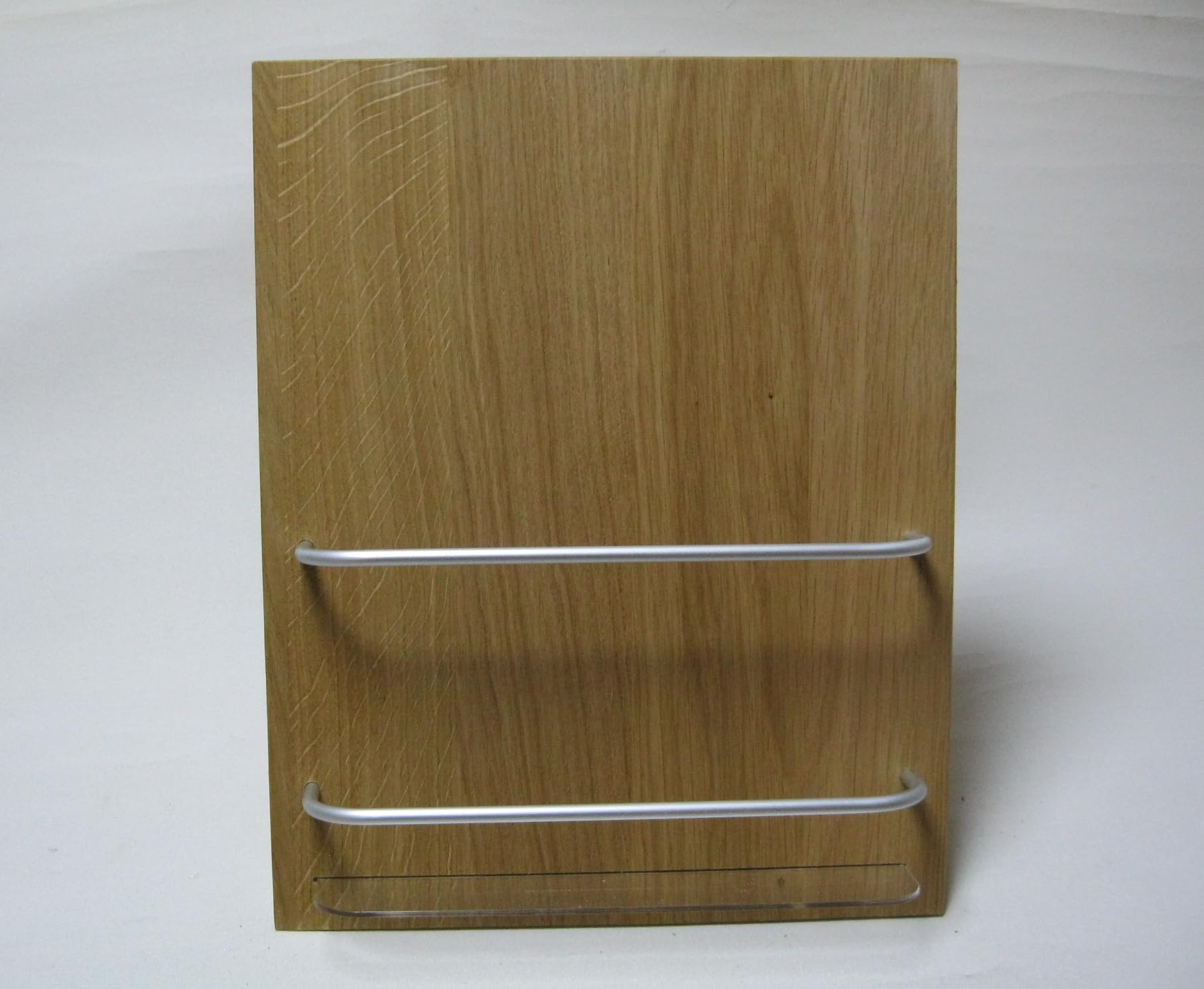 LINLAY Intarsien & Gravuren DIN A4 Flyerhalter robust Holz Alu Acryl Prospektständer Flyerständer Prospekthalter