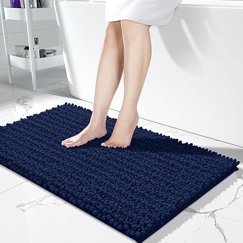 Miniatura 45 de Yimobra Alfombras de baño grandes antideslizantes lavables de 36 x 24 pulgadas, tapete de baño de chenilla ultra suave y absorbente, alfombra de