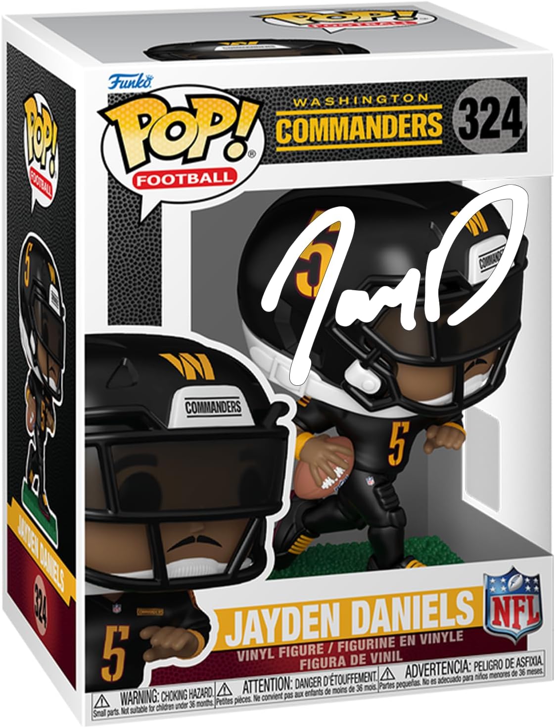 Jayden Daniels Commanders Funko POP! Autograph & Case