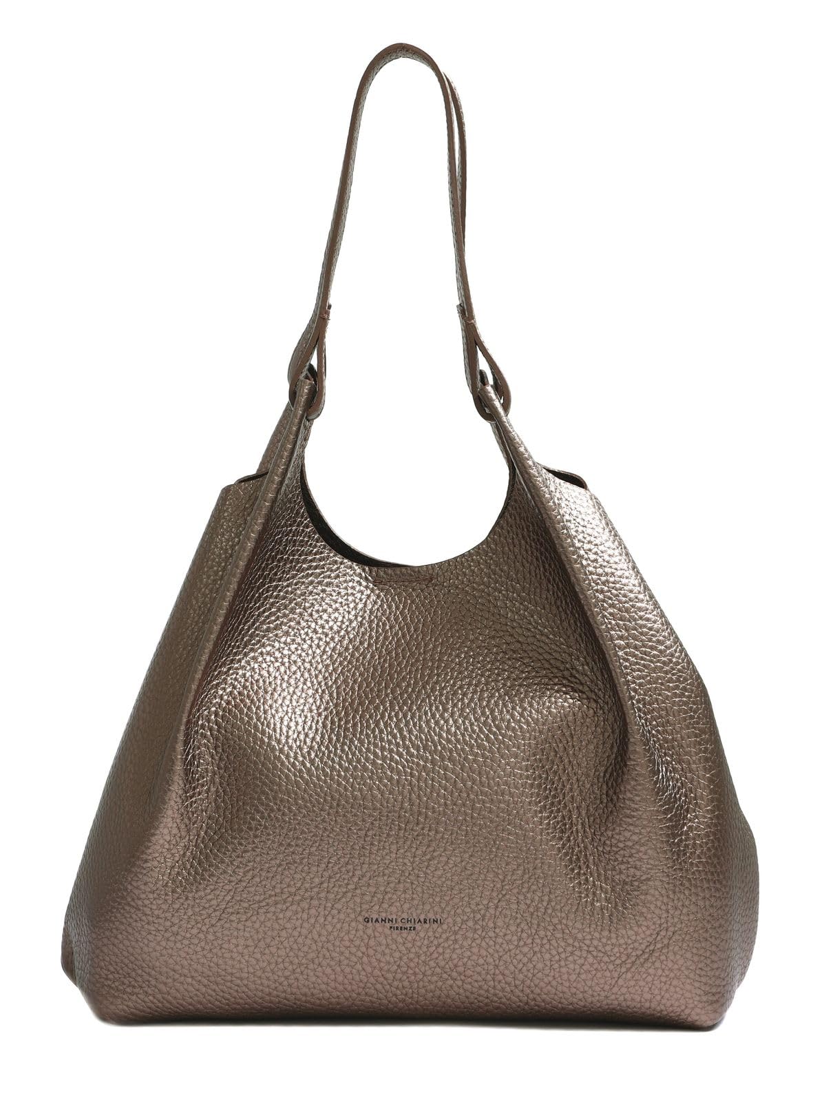 Gianni CHIARINI Pelle borsa shopper borsa a tracolla Dua Shopping Bag Moon bronzo