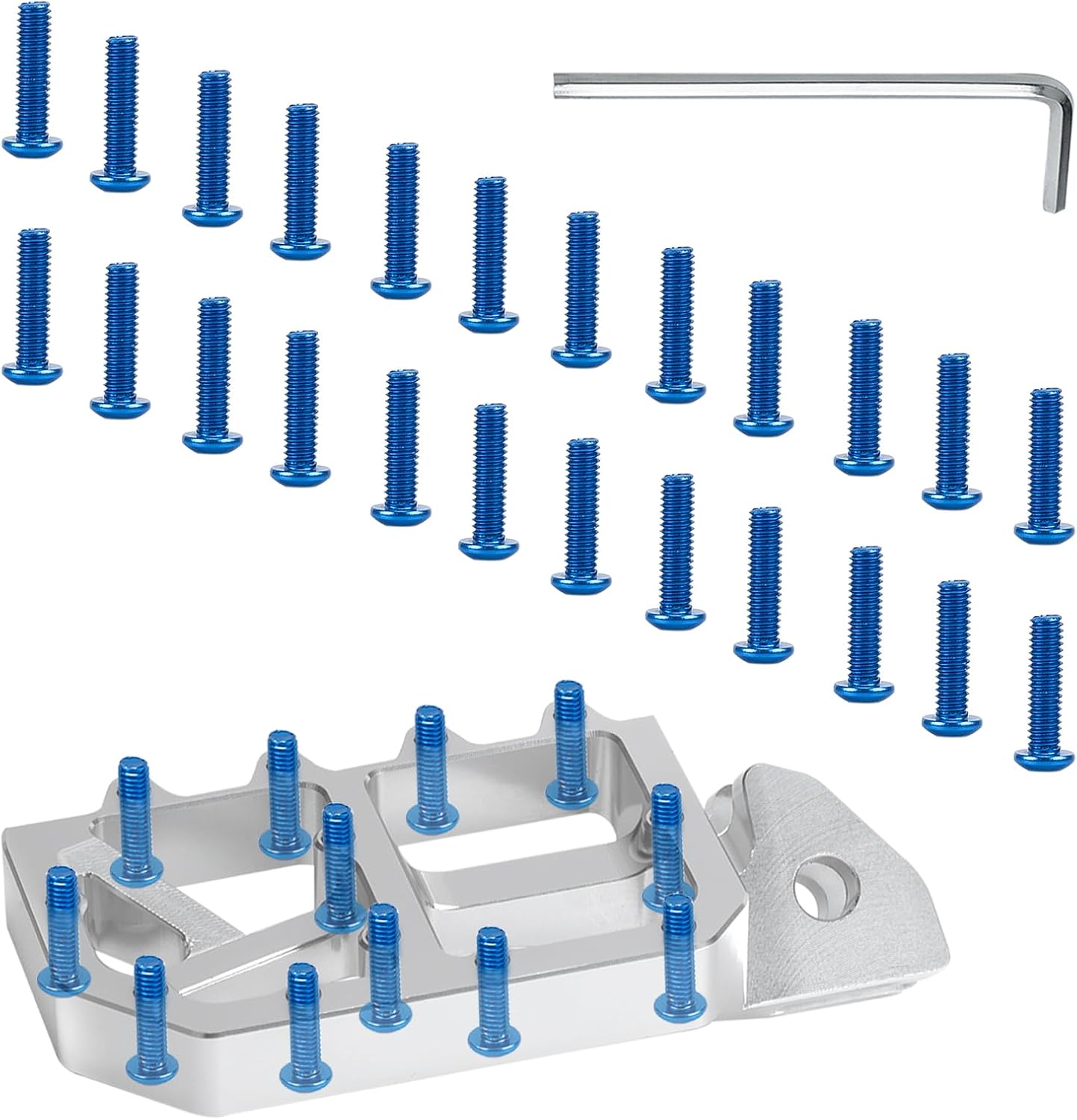 Peg Replacement Pins T7075 Foot Peg Pin Kit Footpeg Footrest Pin for Ebike Mini Bike Electric Dirt Pit Bike Ebike Mods 24PCS (Blue)