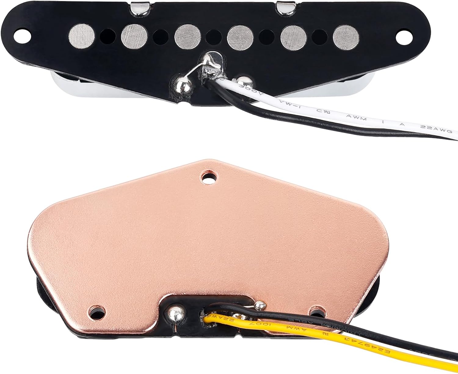 Banworks Alnico 5 Guitar Pickup 8.0K/7.3K High Output 50mm/54mm Neck/Bridge Pickups Set Single Coil Pickups Set for Telecaster Tele TL Style Electric Guitar Pack of 2 JT/SYQ-06