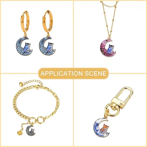 Miniatura 6 de DanLingJewelry Dijes coloridos esmaltados lindos colgantes para hacer joyas y manualidades, No es una piedra preciosa