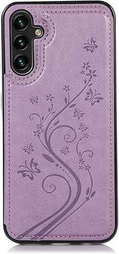 Miniatura 7 de Asuwish Funda de teléfono para Samsung Galaxy A14 5G con protector de pantalla de vidrio templado, tarjetero con soporte para tarjetero, soporte