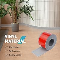 Vista 4 de Moldura de Zócalo, 4 Pulgadas (Ancho) x 40 Pies (Largo) Despegar y Pegar Moldura de Zócalo Flexible, Base de Zócalo de Vinilo Autoadhesivo, Zócalos