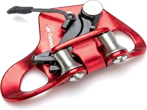 Professional Chest Ascender for Rock Climbing & Rescue - 7075 Aluminum Rope Ascender with Dual Carabiner Slots, One-Hand Operation, 300kg Working Load - Ideal for Mountaineering, Caving, Rigging