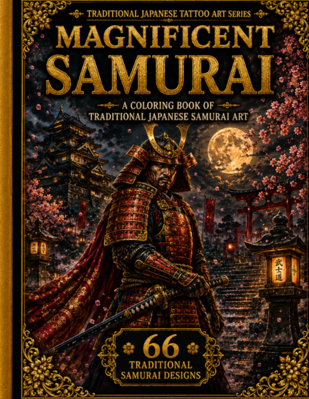 Magnificent Samurai’s: A Coloring Book of Traditional Japanese Samurai Art (Traditional Japanese Tattoo Art Series)