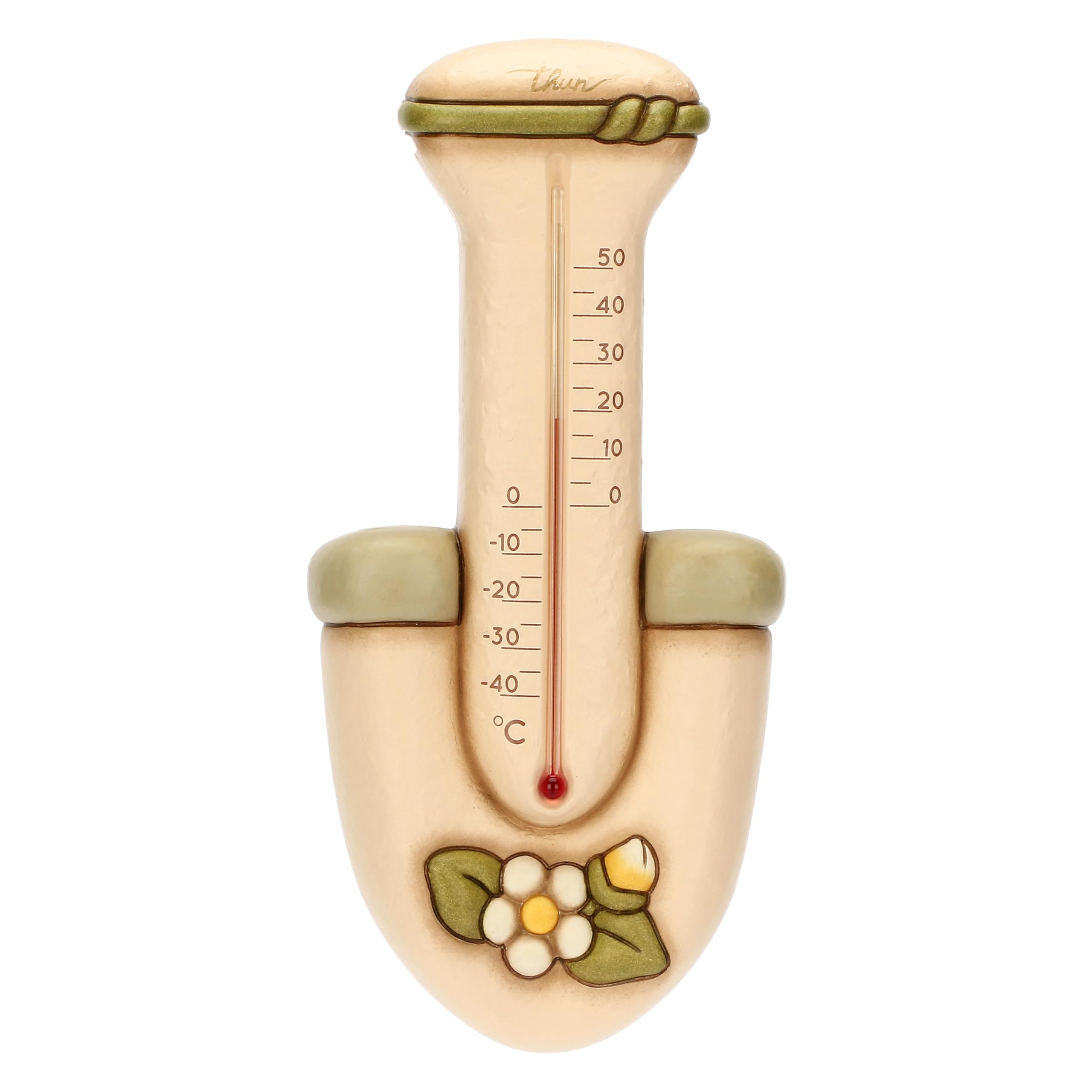 THUN - Thermometer - Ceramic - Country Bloom Collection -11 x 3.2 x 23 cm