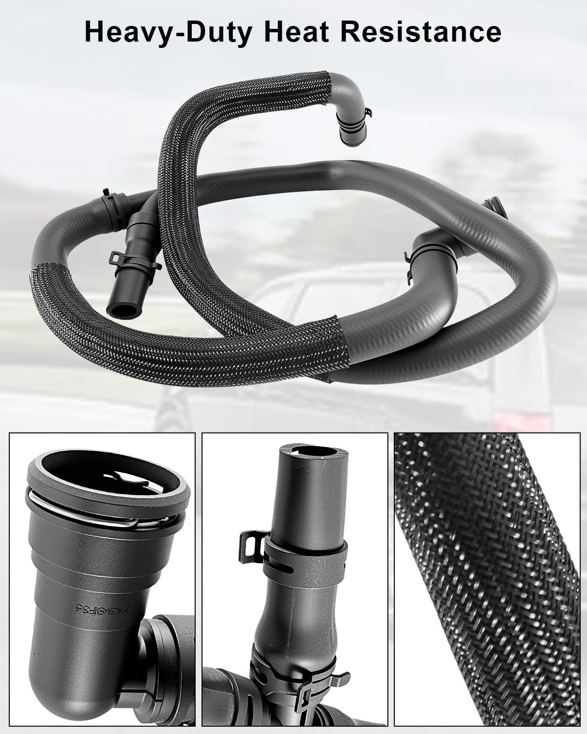 HVAC Engine Heater Hose Assembly Fit for Ford F-150 3.7L 2011 2012 2013 2014 Outlet Tube Pipe Replace 51440 626-620 BL3Z-18472-E CL34-18K580-AA KH571