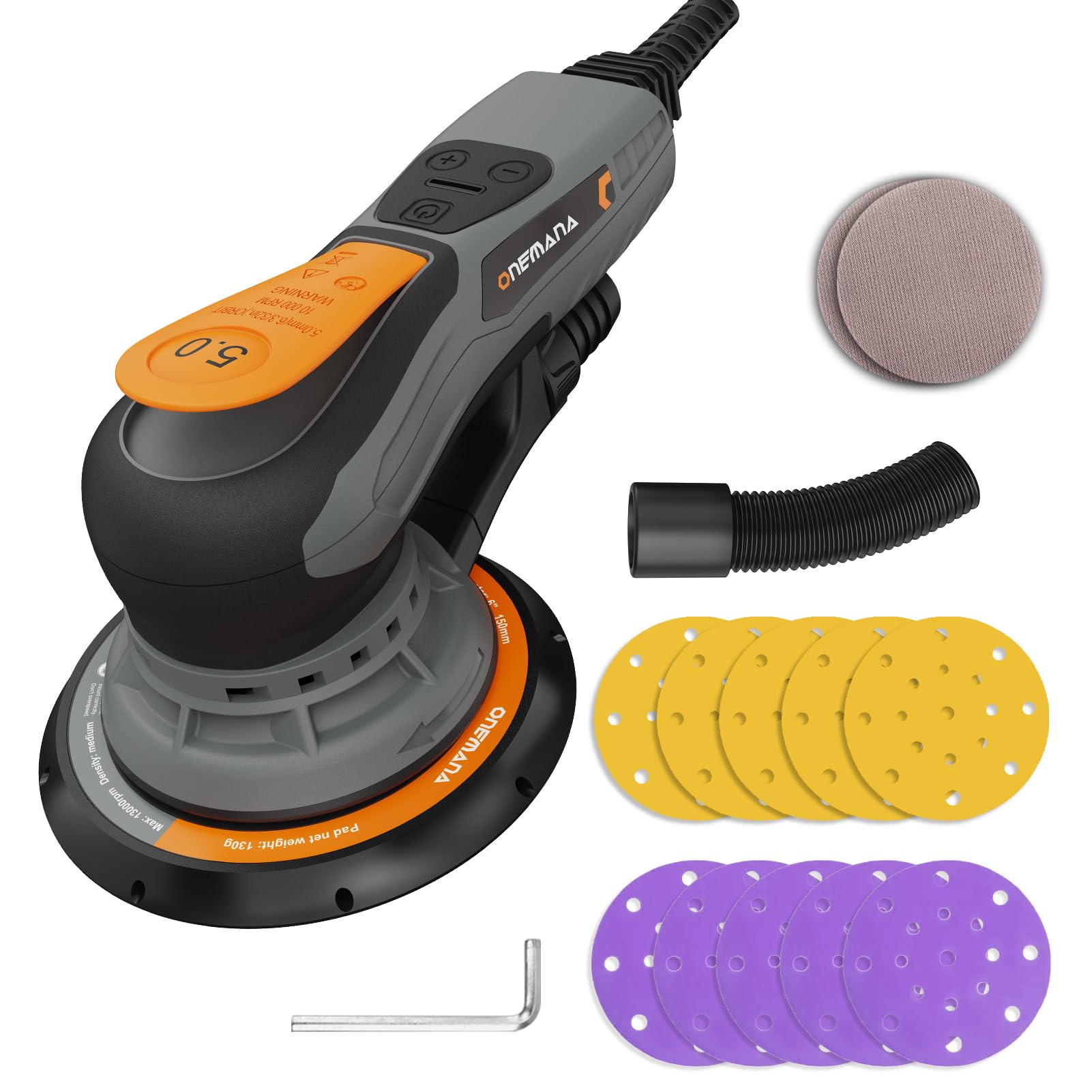 5.0mm Random Orbital Sander - Powerful Woodworking Tool -1