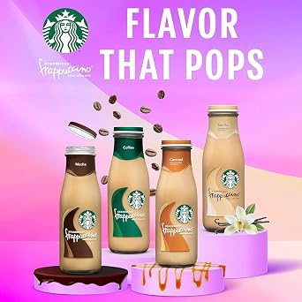 Starbucks Frappuccino Lite, Sea Salt Caramel Gelato, 9.5 Fl Oz Bottles (Pack of 12), Fewer Calories, Natural Flavors, Only 100 Calories