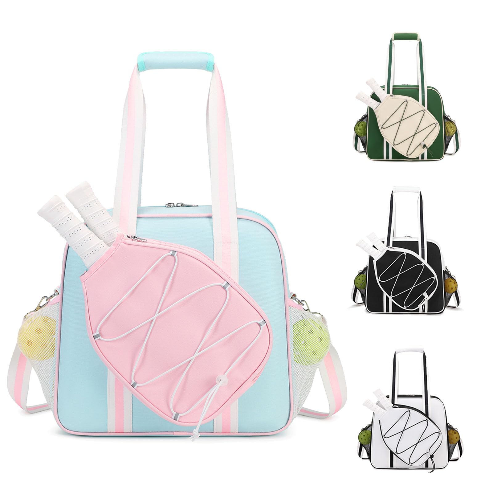 ACESAK Pickleball Bag, Pickleball Bags for Women Men Teens with Waterproof Pocket & Fence Hook, Pickleball Tote Bag