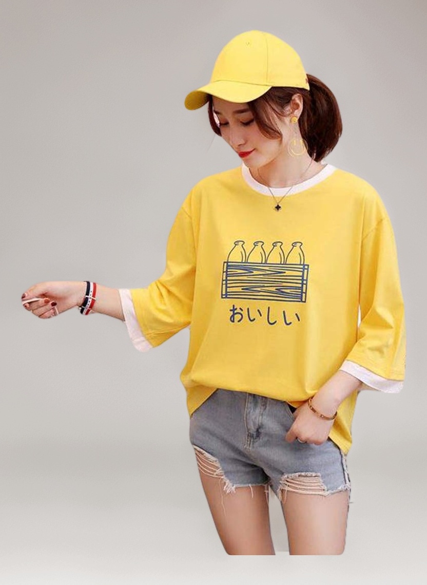 Amazon | QYY半袖 Tシャツ レディース ゆったり カットソー 七分袖