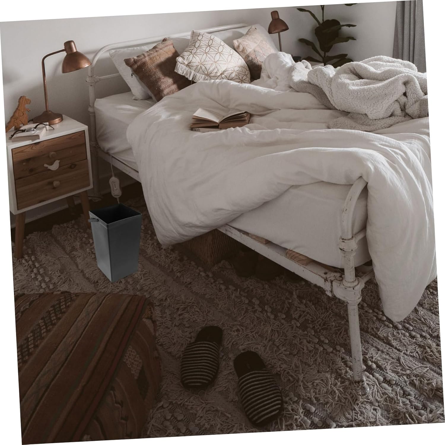 Cabilock Heavy Duty Square Inner Bucket for Trash Can Versatile Utility Bucket for Indoor Outdoor Use for Kitchen Bathroom and Garden Settings