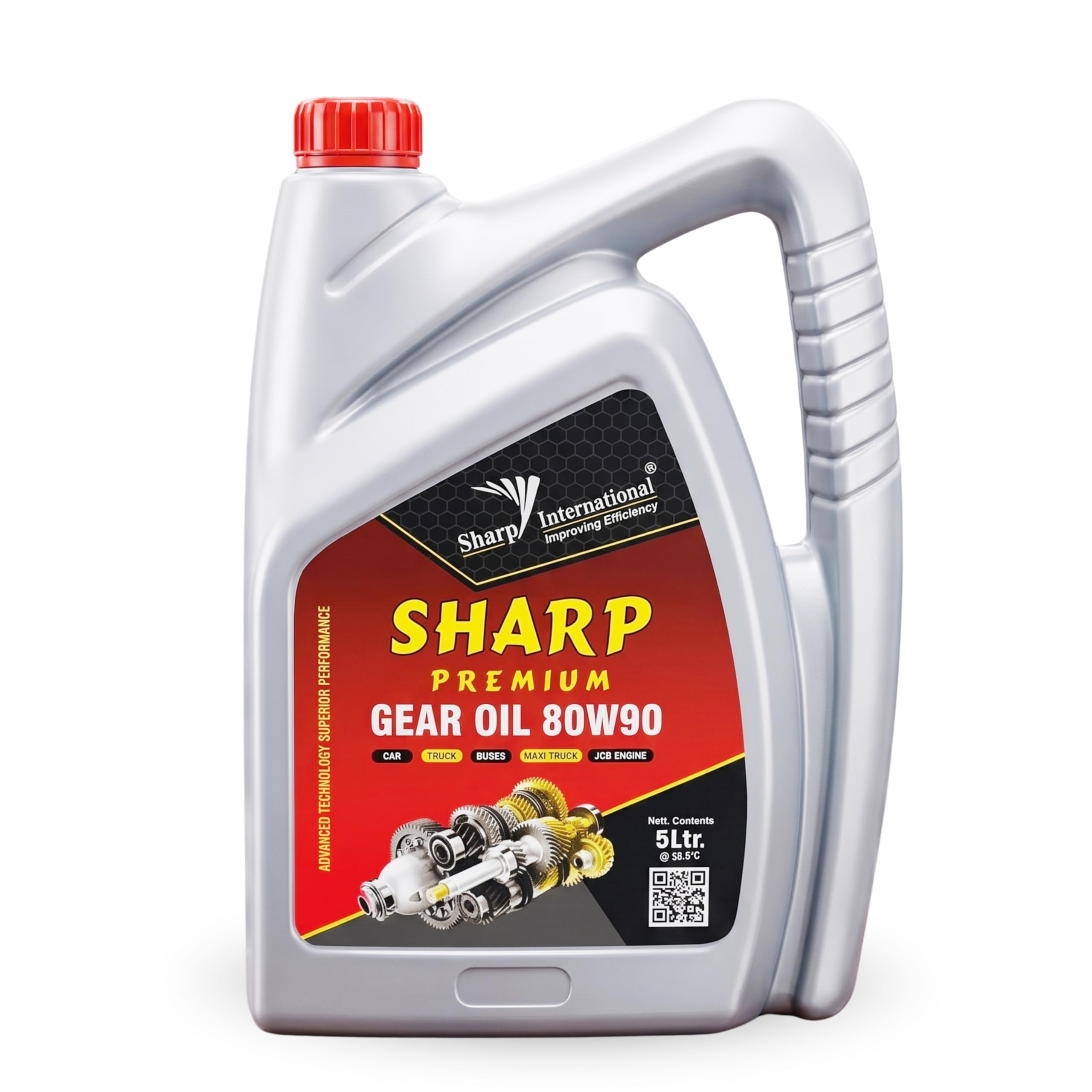 Sharp Premium Gear Oil 80W90 | Heavy Duty Transmission & Differential Lubricant for Cars, Trucks, Buses & JCB Engines | High Performance Gear Oil