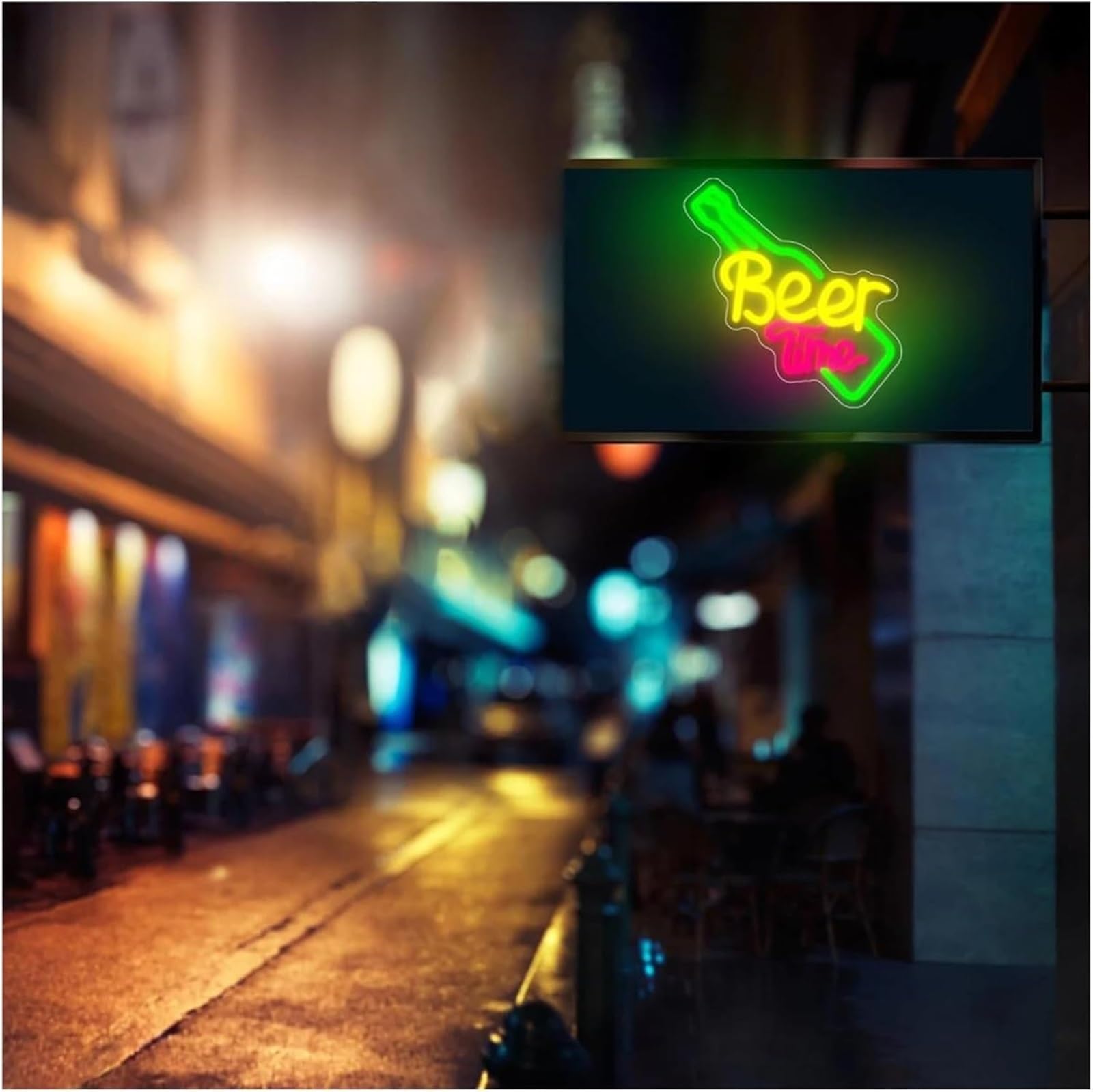 Luce al neon Insegna al neon con atmosfera rilassante, luce per l'ora della birra, negozio, bar, pub, festa, ristorante 30,3x32 cm