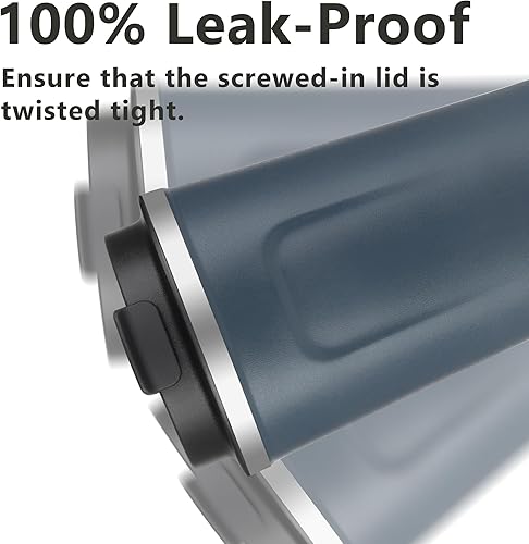 Miniatura 4 de WETOWETO Taza de café reutilizable de 12 onzas, taza de viaje de café con tapa, taza térmica a prueba de derrames, taza aislada de doble pared, taza