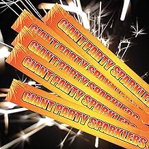 Pack of 50 x 40cm (16") Giant Handheld Sparklers - Classic Grey Sparklers with Golden Sparkles - Great for Weddings, Birthday Parties, Halloween, Bonfire Night, Christmas and New Year (50)