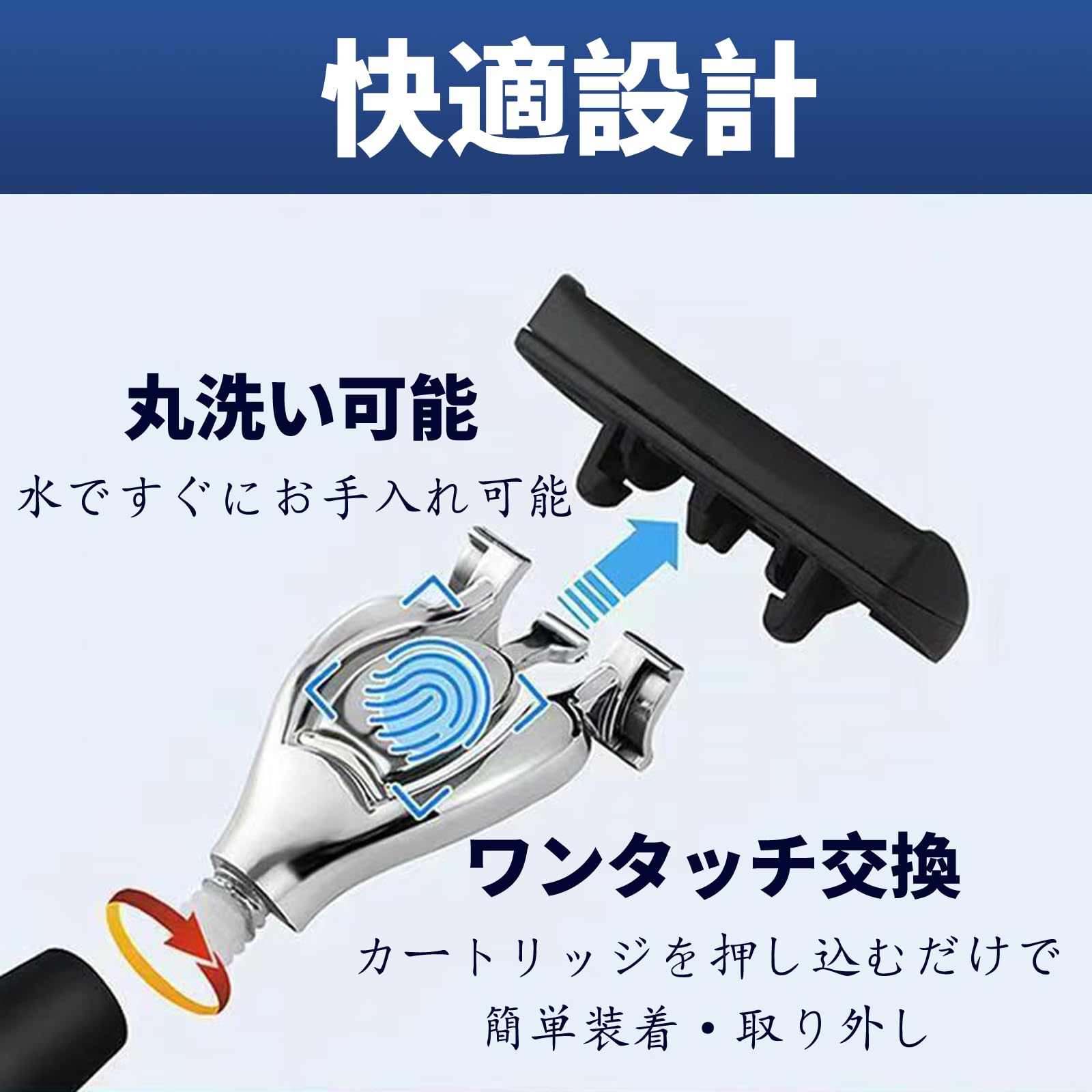 Amazon.co.jp: 【26新登場7層浮動剃刃】髭剃り 本体 替刃 12個