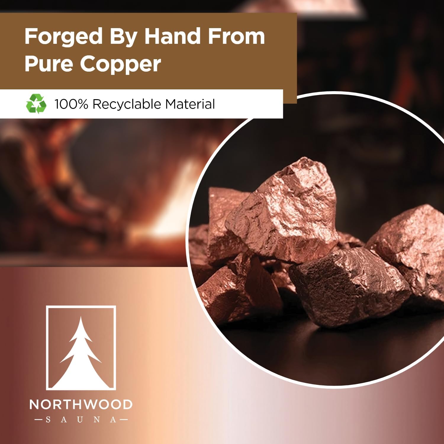 Sauna Bucket and Ladle Set - Handmade from 100% Pure Copper - Eucalyptus Wood Handles - 1 Gallon (4 Liters) Water Capacity