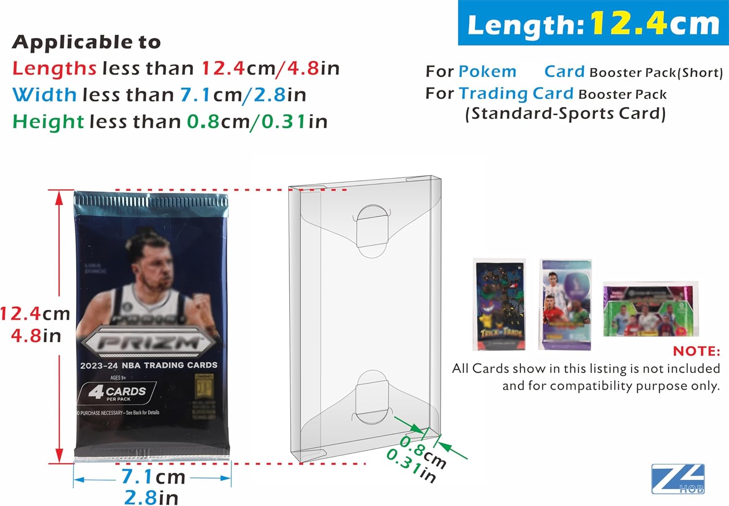 30PCS Plastic Folding Protector Cases for Trading Card Booster Pack (30PCS - 12.4cm(4.9 in))
