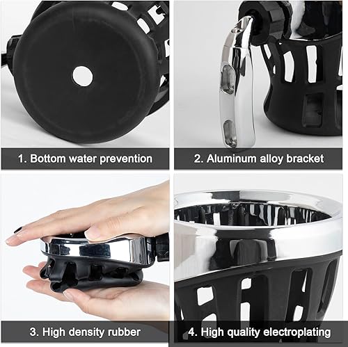 Miniatura 5 de PSLER Soporte universal para manillar de motocicleta para Dyna Fat Bob Touring Road Glide Street Electra Glide Softail 1996 en adelante Goldwing