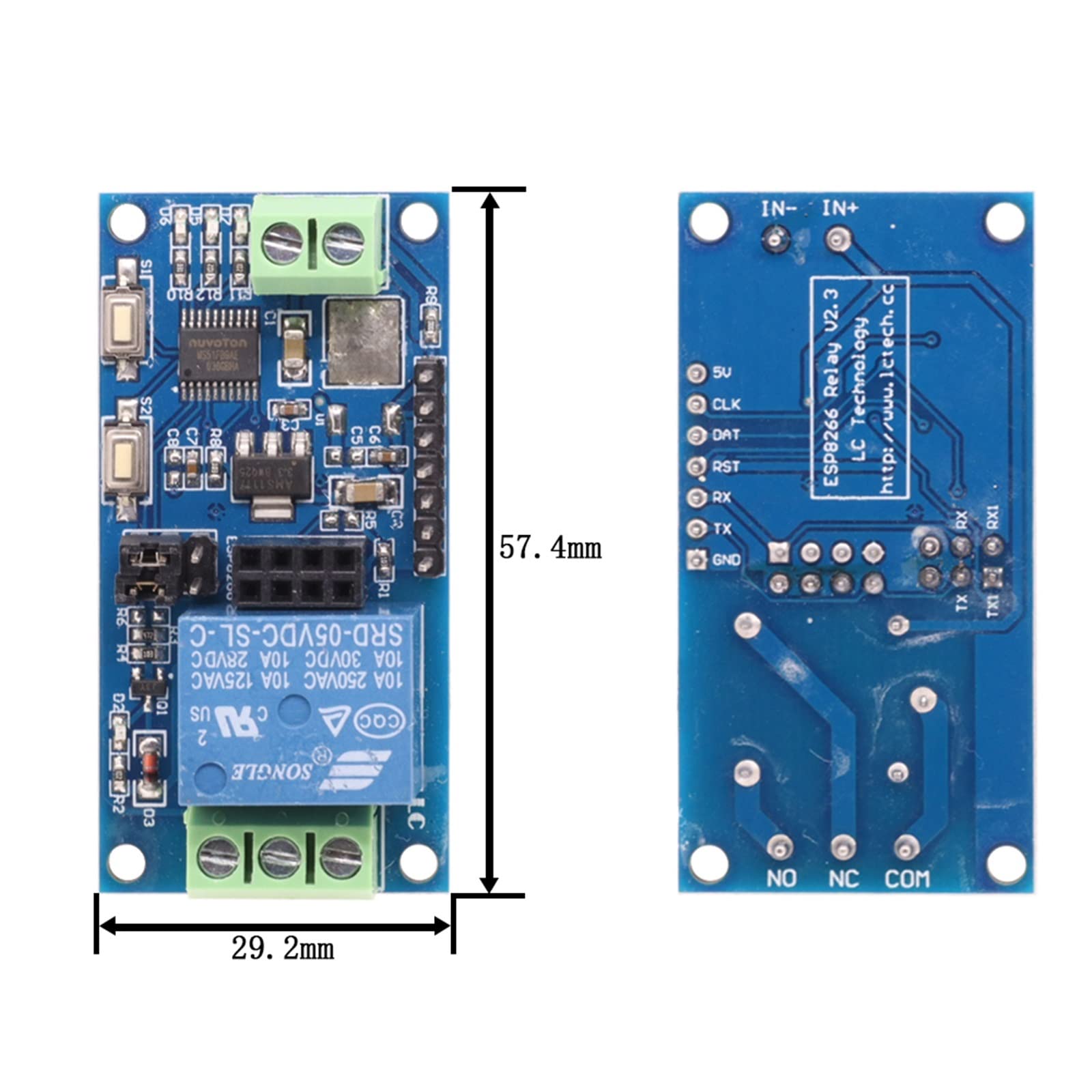 5V ESP8266 ESP-01 Modulo relè WiFi a 1 Canale ESP-01S Modulo relè a 2 Vie for IOT Smart Home, Casa Intelligente Interruttore di Controllo Remoto App del Telefono(1 Way)