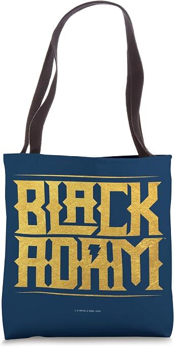 Black Adam Stylized Block Logo Tote Bag
