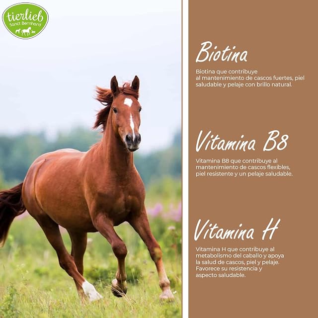 Foto 5 de 7 de Biotina para Caballos - Pastillas para Cascos Fuertes y Flexibles, Mejora de Piel y Pelaje, Vitamina B8…