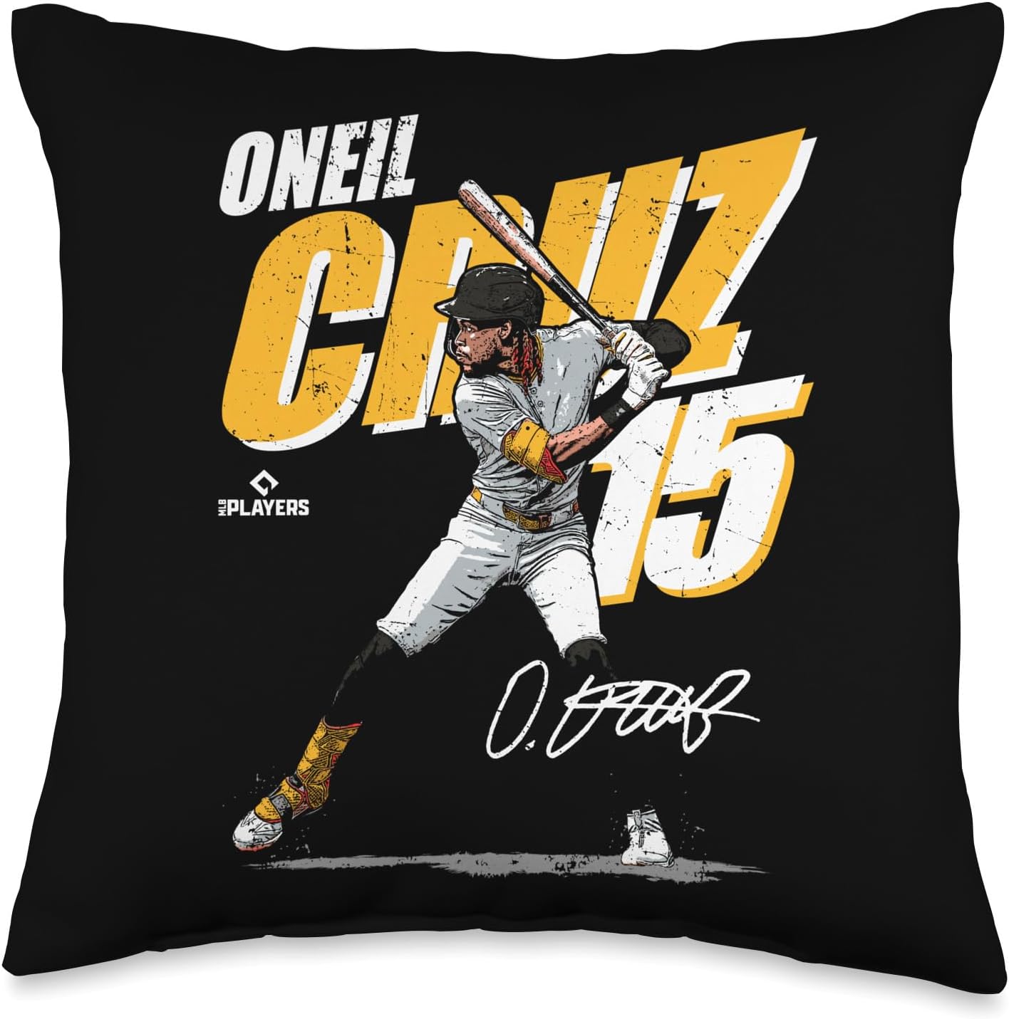 Oneil Cruz | Pittsburgh MLB Baseball Players | MLBOCR204M Throw Pillow