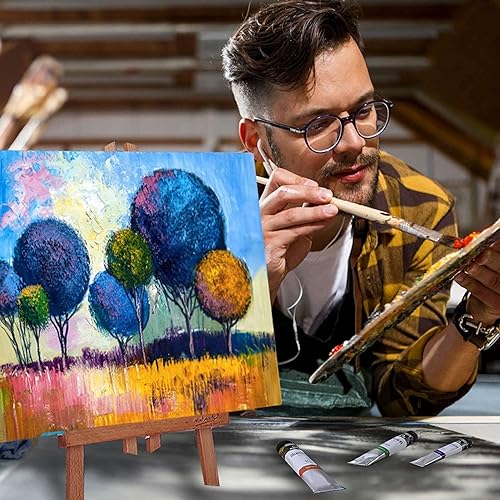 Miniatura 5 de Lienzos estirados para pintar de 4 x 4, 5 x 7, 8 x 10, 9 x 12, 11 x 14 pulgadas, paquete de 10 unidades, 10 onzas, triple imprimado sin ácidos, 100%