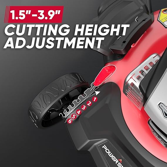 PowerSmart Push Lawn Mower, 21 Mower with B&S 125cc Engine, 2-in-1 Mulching and Side Discharge, Corded Push Lawn Mowers for Garden Yard
