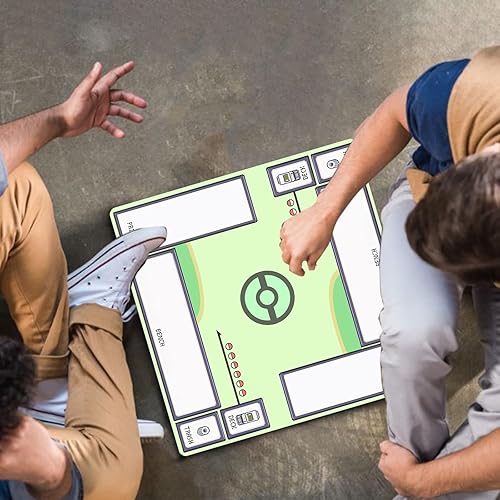 Miniatura 6 de sabermaster Tapete de juego para 2 jugadores, tapete cuadrado de escritorio para jugadores, oficina y hogar, 23.6 x 23.6 pulgadas (2)