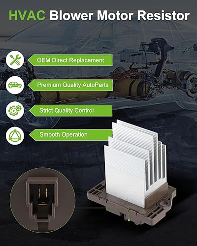 Miniatura 643 de SCITOO Resistencia de motor de ventilador HVAC para 2008-2013 para Chrysler 300/2008-2016 para Town & Country/2008-2010 para Dodge Charger/2008-2018
