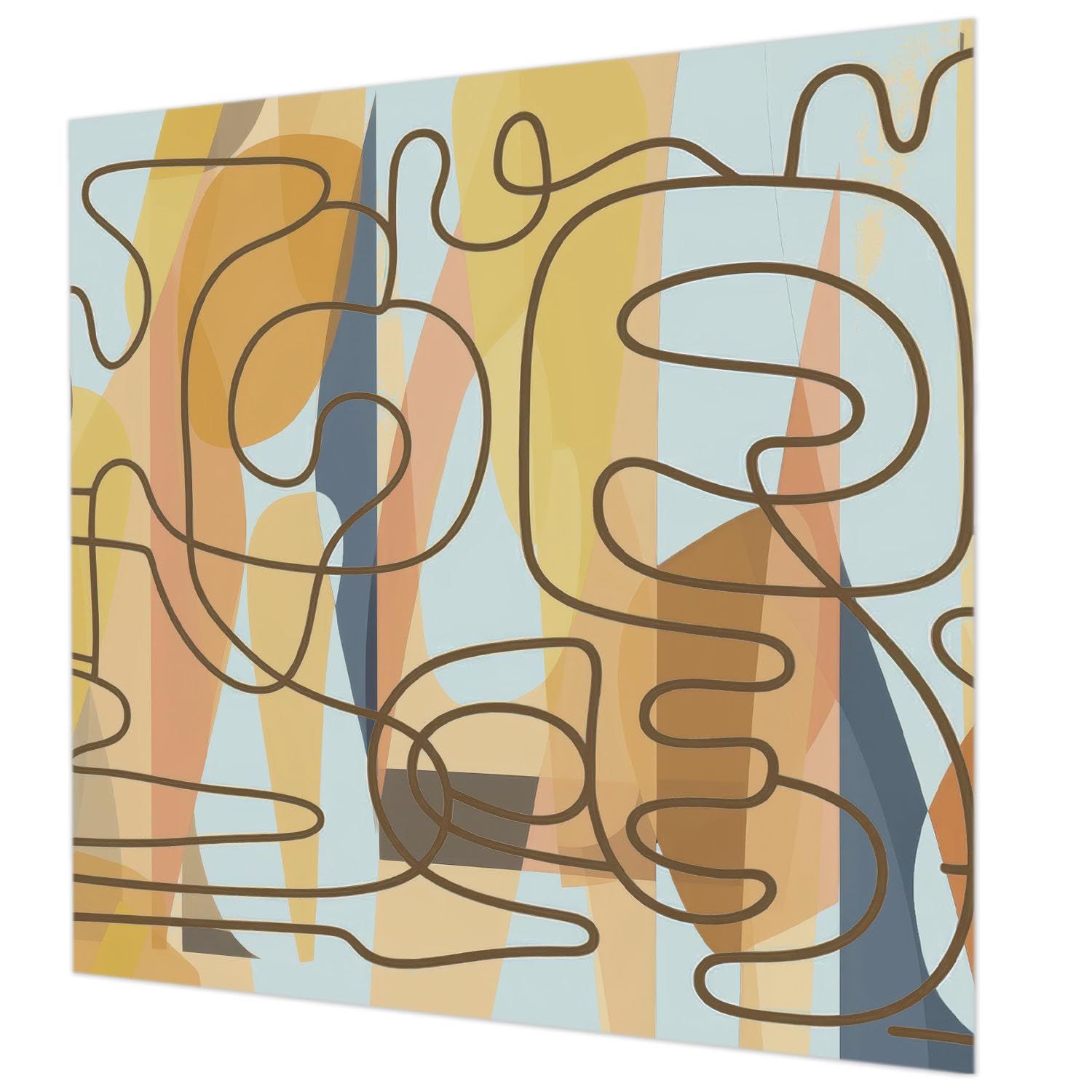 Papier peint intissé avec impression de haute qualité aux formes abstraites