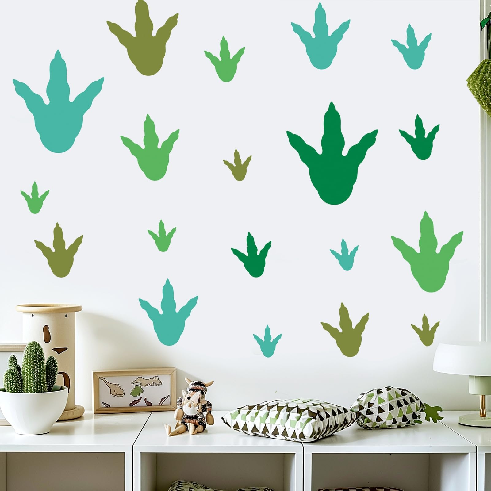 Tivleed Dinosaur Wall Stickers, Dinosaur Footprint Decals, Nursery Wall Stickers - Image 2